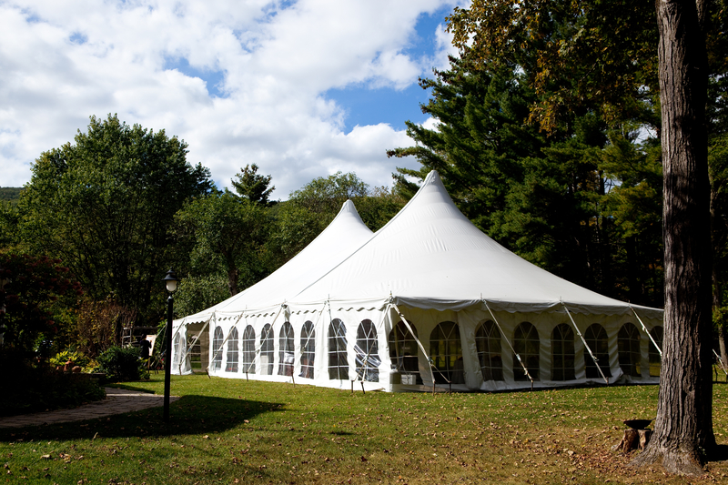 outside wedding tent
