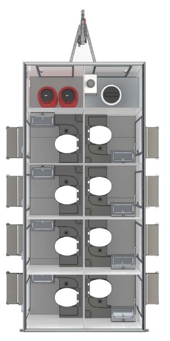 8 Bay Toilet Block for Events